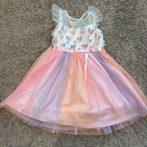 Jona Michelle Girls 5T Pastel Tulle Birthday Easter Dress EUC